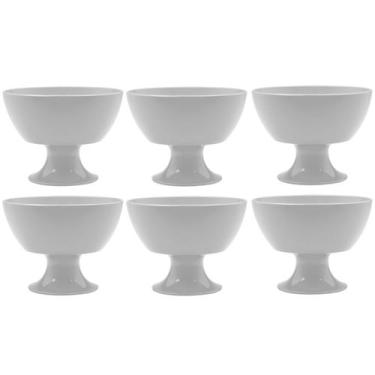 Imagem de Conjunto 6 Taças Para Sobremesa Luna 300ml Jogo De Sobremesa Branca - 