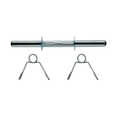 Imagem de Barra 40 Cm Oca Kenkorp Para Anilhas Musculação E Exercíci Prateado TR