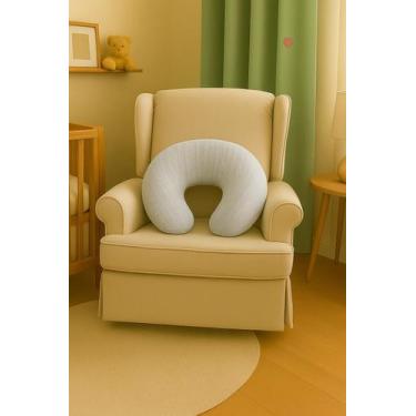 Imagem de Almofada Para Amamentação De Tricot Trabalhada Luxo - Aconchego Home E