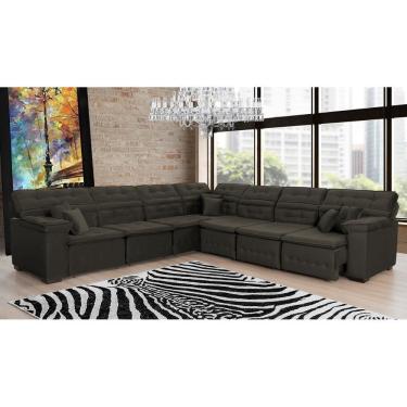 Imagem de Sofá de Canto Magno 3,32x3,77m Marrom