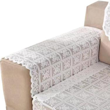 Imagem de GORGECRAFT 2 capas de cadeira de apoio de braço de renda branca de 80 x 80 cm, capas de sofá e braço, confortável, antiderrapante, protetor de móveis, lavável, poltrona, reclinável, capa para protetor