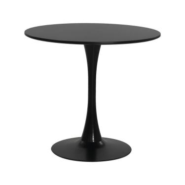 Imagem de Mesa Saarinen Tulipa Redonda 80cm Tampo Madeira Preto