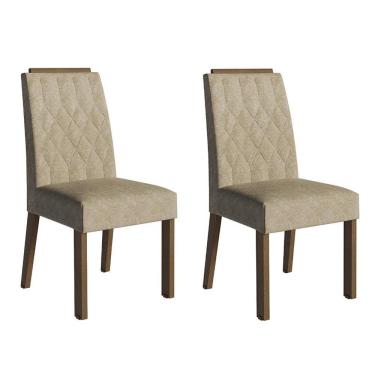 Imagem de Kit 2 Cadeiras De Jantar 4256 Com Espaldar Rustic-imperial Madesa