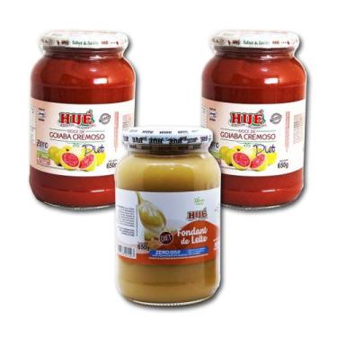 Imagem de Doce de goiada e fondant de leite diet 650g hue - kit 3 unidades - Hué
