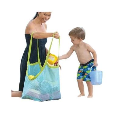 Imagem de Bolsa De Armazenamento Para Brinquedos De Banho Brancos Com Ventosas F