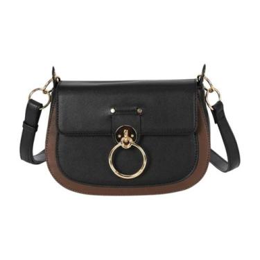 Imagem de Bolsa Feminina Transversal Gash Fecho Magnético e Zíper, Preto