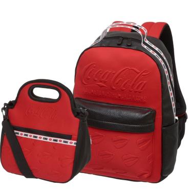 Imagem de Kit Faculdade Mochila Coca Cola Com Cooler Térmico Neo