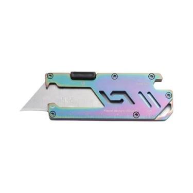 Imagem de Canivete Utilitário Dobrável Em Aço Inoxidável EDC, Cortador De Papel 