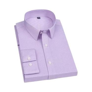 Imagem de Camisa Social Masculina Extra Grande 7XL De Fibra De Bambu Sem Necessi