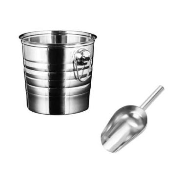 Imagem de Balde De Gelo De Aço Inoxidável Com Isolamento Duplo De 1600ML, Portát
