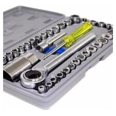 Imagem de Jogo De Chave 40 Peças Catraca Reversível Soquete 57000 Aiwa - Sa, Son