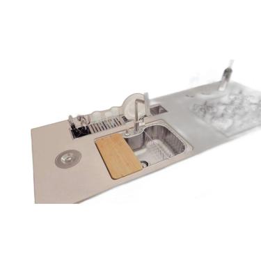 Imagem de Cuba Undermount Morgana Aço Inox Acabamento Acetinado 69X49