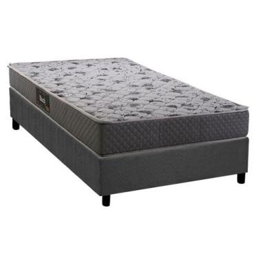 Imagem de Cama Box Solteiro: Colchão Ortopédico Herval D28 / AG65 Black + Base C