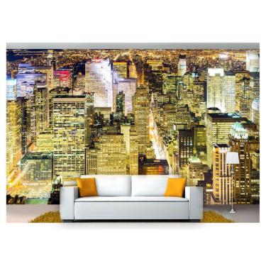 Imagem de Papel De Parede Cidade Prédios Luzes Noite 3D 6M² Ncd246