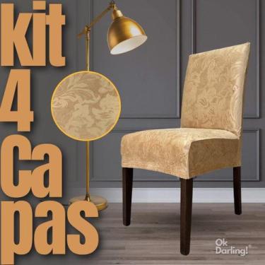 Imagem de Kit 4 Capas de Cadeira Linha Premium Mexicana - Marfim - OK Darling