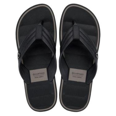 Imagem de Chinelo masculino cartago monterrey 12643, Preto cinza, 39