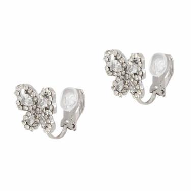 Imagem de Brinco Feminino de Pressão Borboletas Strass Luxo Pequeno - - anjo da 