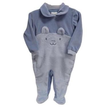Imagem de Macacão Bebê Menino Plush Luxo Pelo Inverno Paraiso 14529, Azul, G ( 9