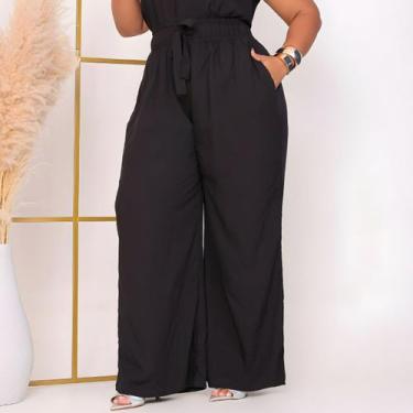 Imagem de Calça Feminina Pantalona Soltinha Plus SizeTendência Verão Confortável