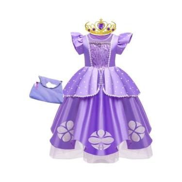 Imagem de Fantasia Infantil Sofia a Primeira: Vestido De Baile Fofo E Rodado Par