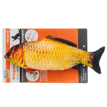 Imagem de Brinquedo Para Gato Peixe Usb Prem-125 Western Modelo: Dourado