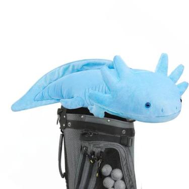 Imagem de Capa de Cabeça para Taco de Golfe Axolote Azul de Pelúcia Double Bread