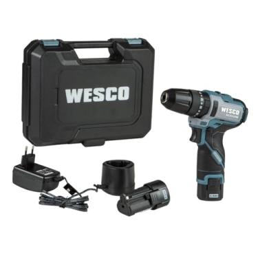 Imagem de Furadeira de Impacto Wesco WS2558K2 12V Brushless com 2 Baterias 2.0Ah, Mandril 10mm, LED, 3 Funções e Maleta – Supercompacta