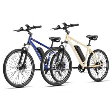 Imagem de Bicicleta Elétrica Jasion EB5 Azul e Cáqui 1000W Motor Brushless Bateria Removível 360W...