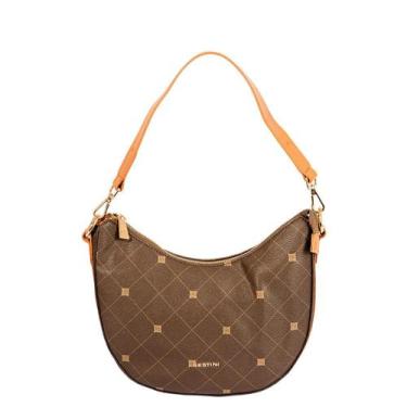 Imagem de Bolsa Boho Média Sestini Monograma - Marrom, Marrom