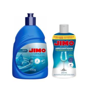 Imagem de Kit 1un Jimo Lava Louças Gel 500ml + 1un Jimo Secante Abrilhantador 25