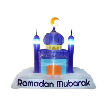 Imagem de Boneco De Neve Inflável De Natal De 1,8m Com Luzes LED Para Decoração 