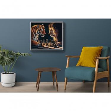 Imagem de Quadro Decorativo Jogo de Garras: o Desafio Final Quadrado 60x60CM em Vinil com Vidro P...