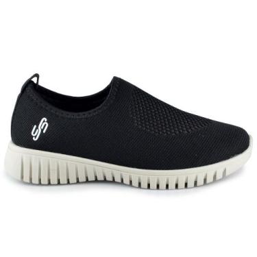 Imagem de Tênis Casual Usaflex Feminino AE2208, 37, Black