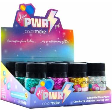 Imagem de Pintura Facial GEL Glitter GLOW Power 35G Display com 12 Unidades - Co