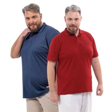 Imagem de Kit 2 Camisa Polo Plus Size Tradicional Elegante Moderna