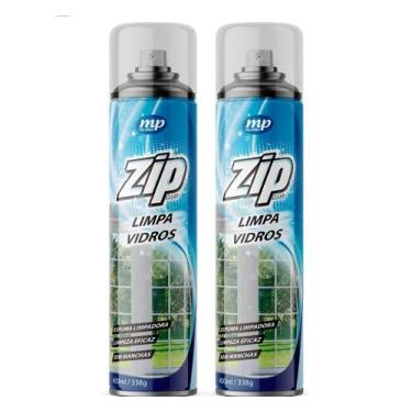 Imagem de Kit 2 Limpa Vidros Zip Clean 400ml Sem Manchas Espelhos Box