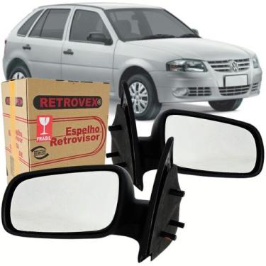 Imagem de Kit Par Retrovisor Lateral Volkswagen Gol Parati Saveiro G3 G4 1999 a 