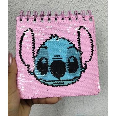 Imagem de Agendas Paitê Stitch Papelaria Escolar Kwai, Rosa
