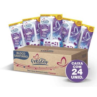 Imagem de Kit 24 Unidades Pastilha Bloco 30g Detergente Sanitário Odorizante Nov
