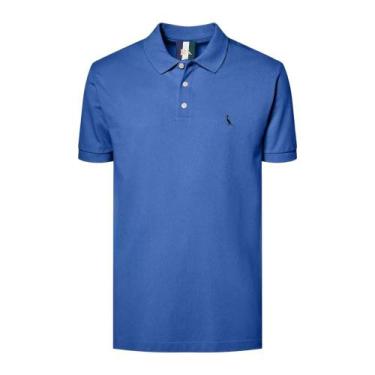 Imagem de Camisa Polo Reserva Piquet Classica Masculino Algodão Azul, GG, Blue