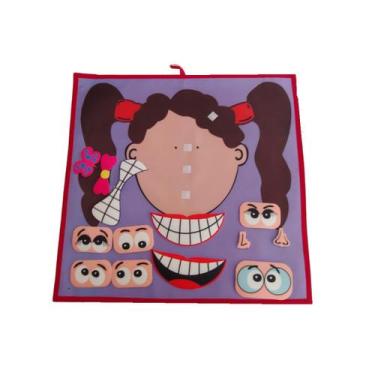 Imagem de Painel de Carinhas Menina Expressões Faciais Brinquedo Educativo - SHB