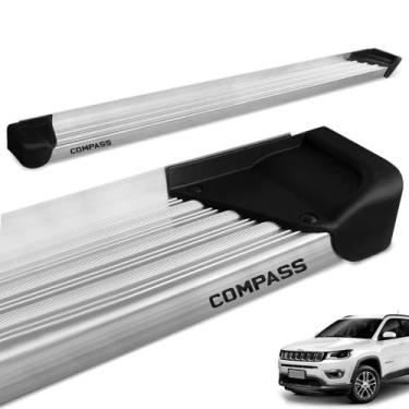 Imagem de Estribo Lateral Jeep Compass 2017 a 2019 Aluminio Natural A3 - Gtnox
