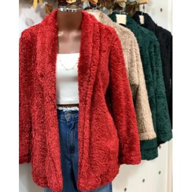 Imagem de Casaco Teddy comprido - Bella Store One, Nude