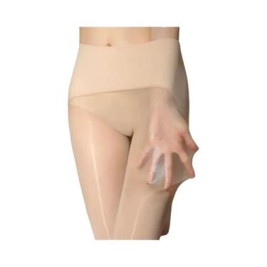 Imagem de Meia-calça Feminina De Cintura Alta Sem Costura, Fina, Brilhante, Cor 