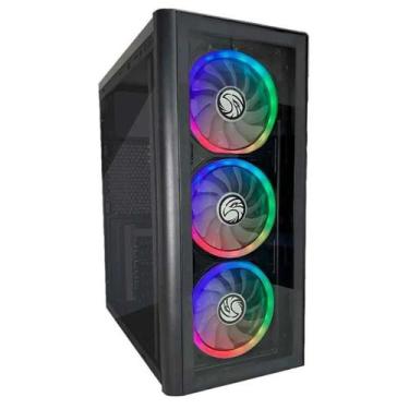 Imagem de Gabinete Gamer BrazilPC Preto BPC2901 USB com Lateral Acrilico ATX sem