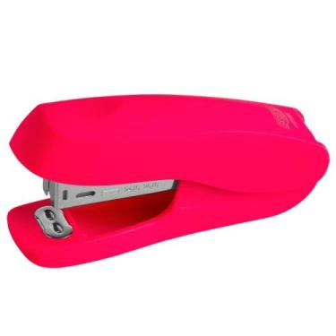 Imagem de Grampeador Emborrachado Colorido Neon Base 10,7cm Grampos 26/6 - 24/6 