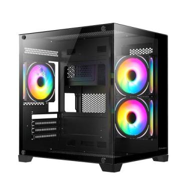 Imagem de Gabinete Gamer Husky Dome 10, Micro-ATX, Lateral e Frontal em Vidro, S