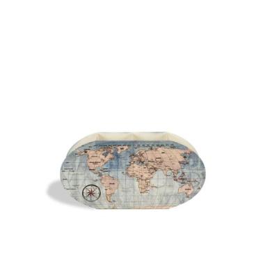 Imagem de Porta lápis e objetos Mapa Mundi Vintage - Geguton