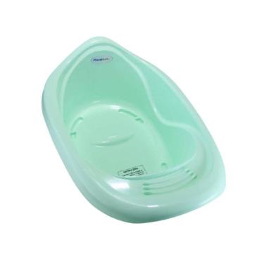 Imagem de Banheira Bebê Tradicional 22L com Válvula Verde Perolado Plastibaby