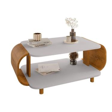 Imagem de Mesa de Centro Floripa Orgânica 92CM Off White Bechara Móveis